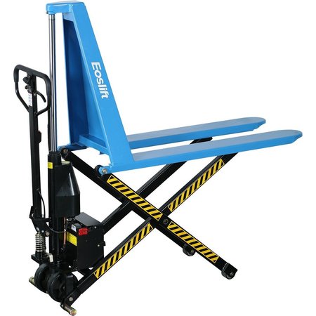 EOSLIFT Industrial Grade Electric Scissor Lift Pallet Jack 2,200 lbs. 27 in. x 46 in. w/Polyurethane Wheels I10E